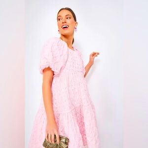 Tuckernuck Hyacinth House Pink Diamond Textured Isabella Dress